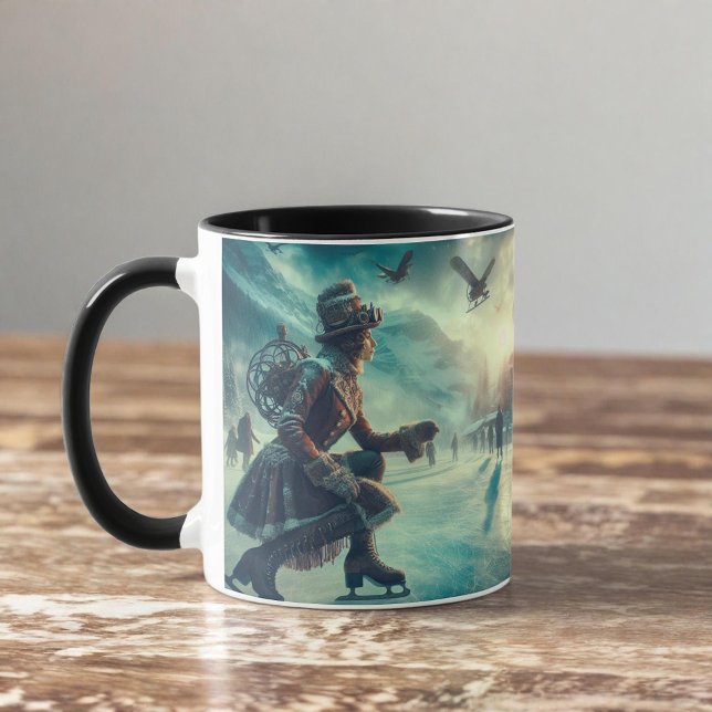 Steampunk Victorian Fantasy Winter Messenger Mug (Creator Uploaded)
