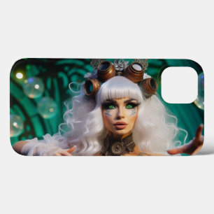 Steampunk Victorian Futuristic Green Dancer iPhone 13 Case