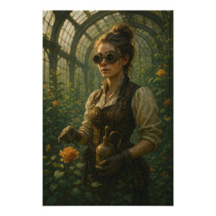 Steampunk Victorian Gardener Art Photo Print