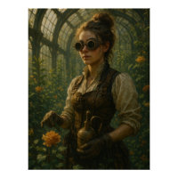 Steampunk Victorian Gardener Art