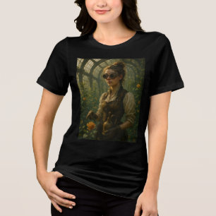 Steampunk Victorian Gardener Art Tri-Blend Shirt