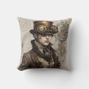 Steampunk Victorian Gentleman Artwork Cushion
