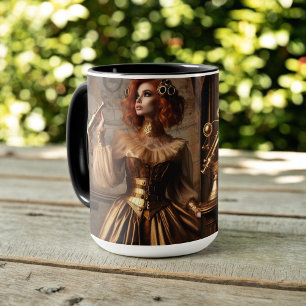 Steampunk Victorian Gold Astronomer Mug