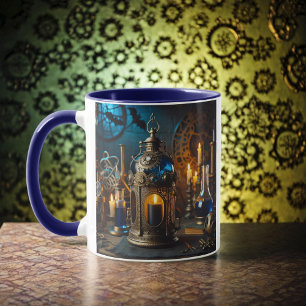 Steampunk Victorian Gothic Scientists Lab Lantern Mug