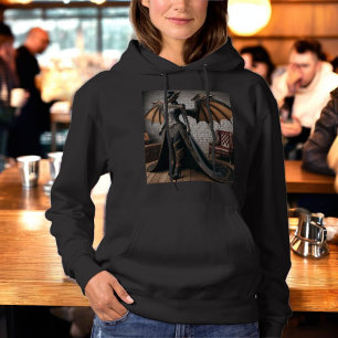 Steampunk Victorian Industrial Lady Dragon Rider Hoodie