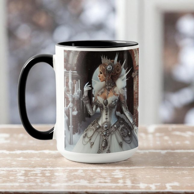 Steampunk Victorian Industrial Winter Ice Queen Mug (Creator Uploaded)