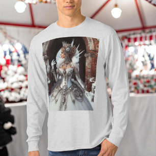 Steampunk Victorian Industrial Winter Ice Queen T-Shirt