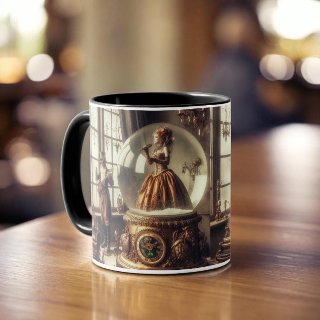 Steampunk Victorian Music Snow Globe Performers Mug (Creator Uploaded)