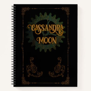 Steampunk Vintage Antique Personalized  Notebook
