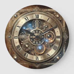 Steampunk Vintage Clock – Elegant Mechanical Gear 