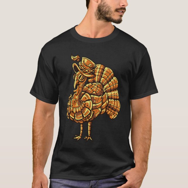Steampunk vintage peacock bird T-Shirt (Front)