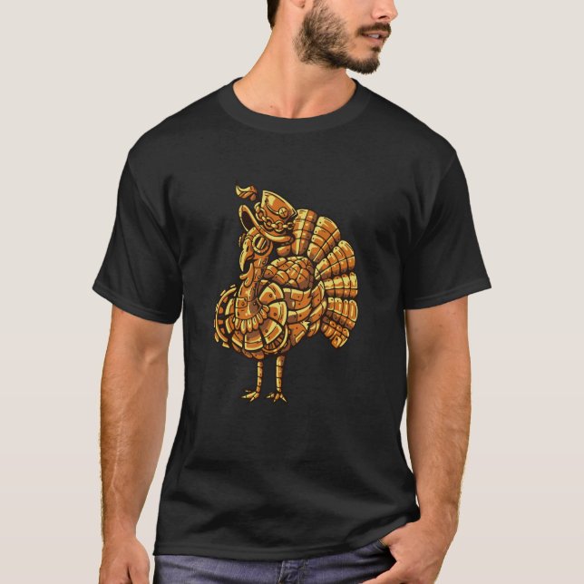 Steampunk vintage peacock bird T-Shirt (Front)