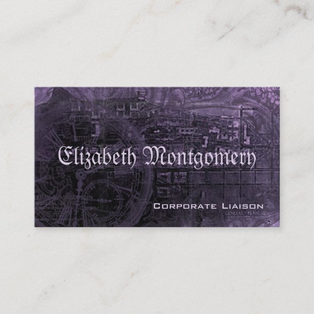 Steampunk Vintage Professional Business Cards (Front)