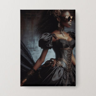 Steampunk Vintage Victorian Lady Black Raven