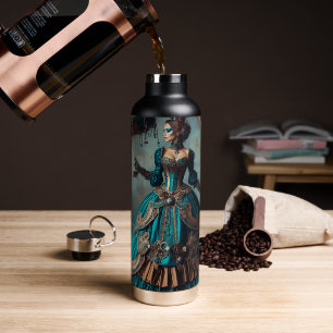 Steampunk Vintage Victorian Lady Circus Performer Water Bottle