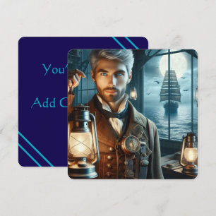 Steampunk Vintage Victorian Lighthouse Keeper Invitation