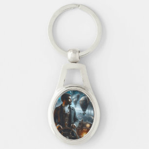 Steampunk Vintage Victorian Space Air Captain Key Ring