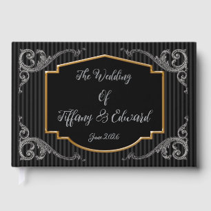 Steampunk Vintage Victorian Wedding Personalised  Guest Book