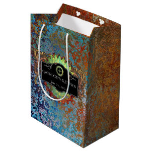 Steampunk Vintage Wedding Personalised Medium Gift Bag