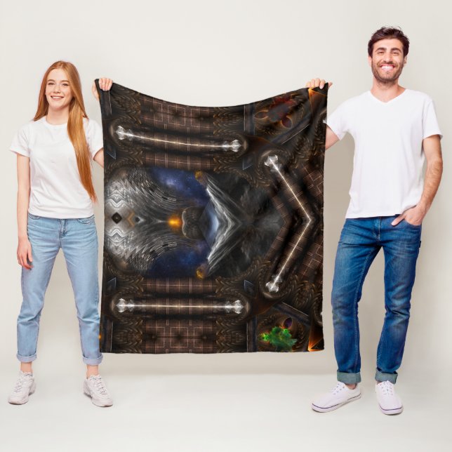 Steampunk Visions Fleece Blanket (In Situ)