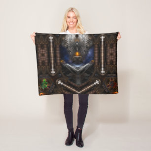 Steampunk Visions Fleece Blanket