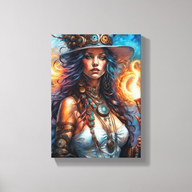 Steampunk Voodoo Queen 1 Canvas Print (Front)