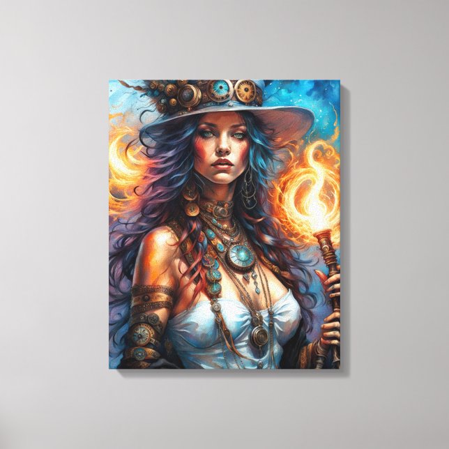 Steampunk Voodoo Queen 1 Canvas Print (Front)