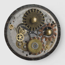 SteamPunk Wall Clock, Steel Clock, Acrylic Clock