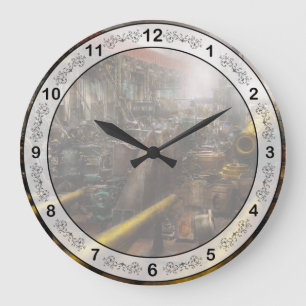 STEAMPUNK - War - We are ready Large Clock