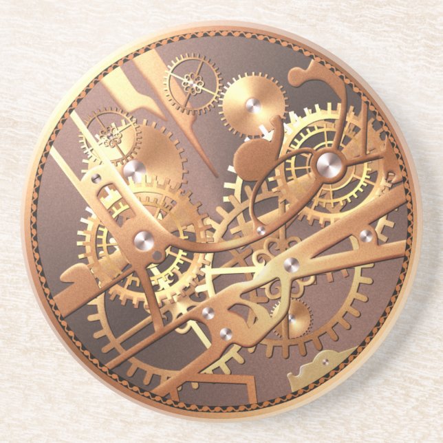 steampunk watch gears coaster (Front)