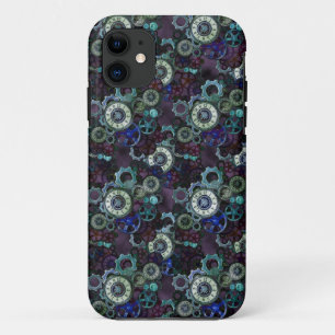 steampunk watch parts - purple print by LeahG Case-Mate iPhone Case