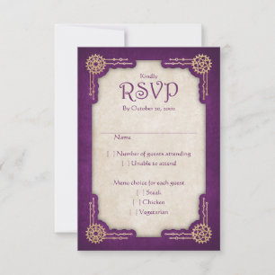 Steampunk Wedding RSVP Card