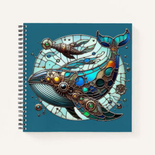 Steampunk Whale Spiral Notebook