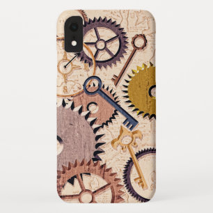 Steampunk Wheels, Gears, Keys, Old Map Oil Paint Case-Mate iPhone Case