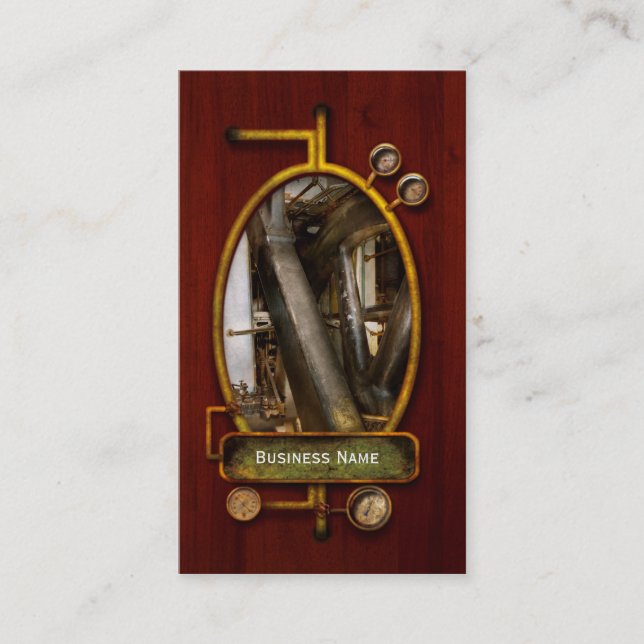 Steampunk - Wheels of progress Business Card (Front)