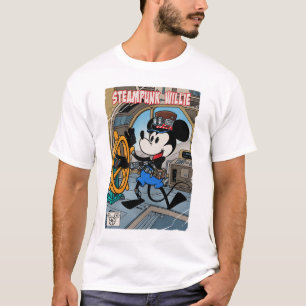 Steampunk Willie , cartoon mouse at the wheel. T-Shirt