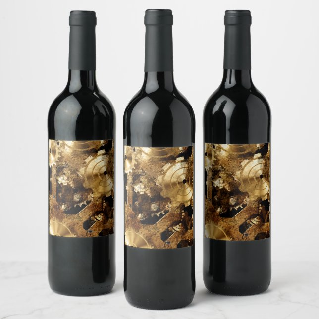 Steampunk Wine Label (Bottles)
