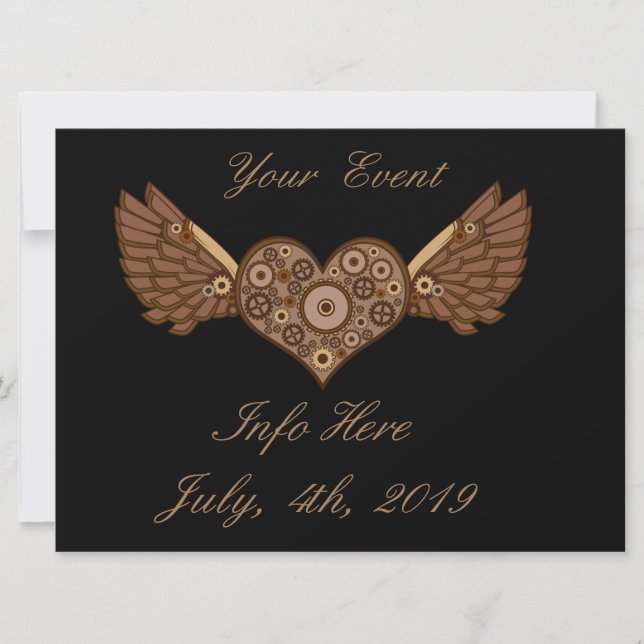 Steampunk Winged Heart with Gears Thunder_Cove (Front)