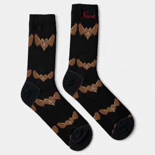 Steampunk Winged Heart with Gears Thunder_Cove Socks
