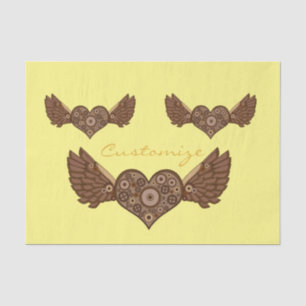 Steampunk Winged Heart with Gears Thunder_Cove Tissue Paper