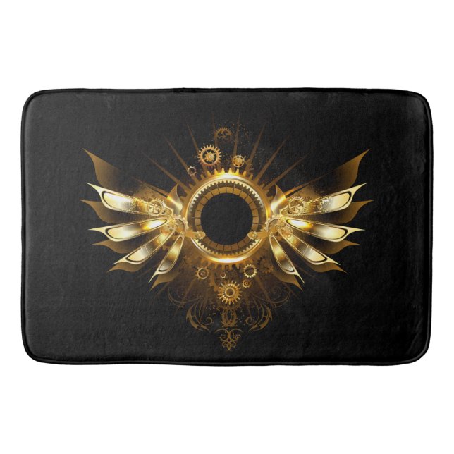 Steampunk wings bath mat (Front)