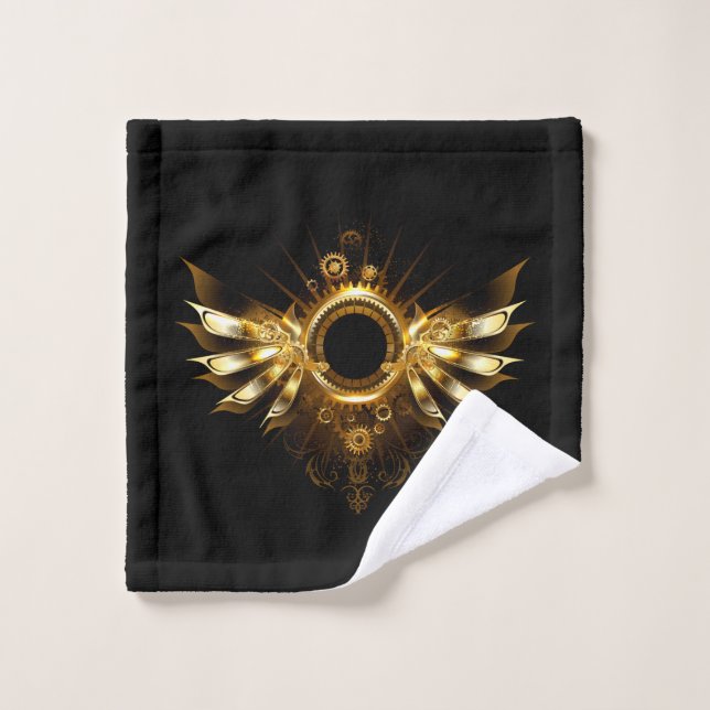 Steampunk wings bath towel set (Wash Cloth)
