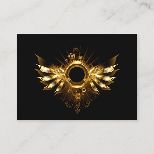 Steampunk wings calling card (Front)