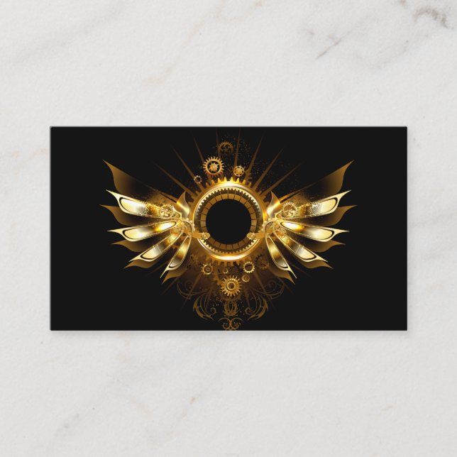 Steampunk wings calling card (Front)
