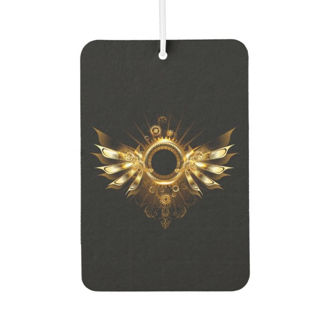 Steampunk wings car air freshener (Front)