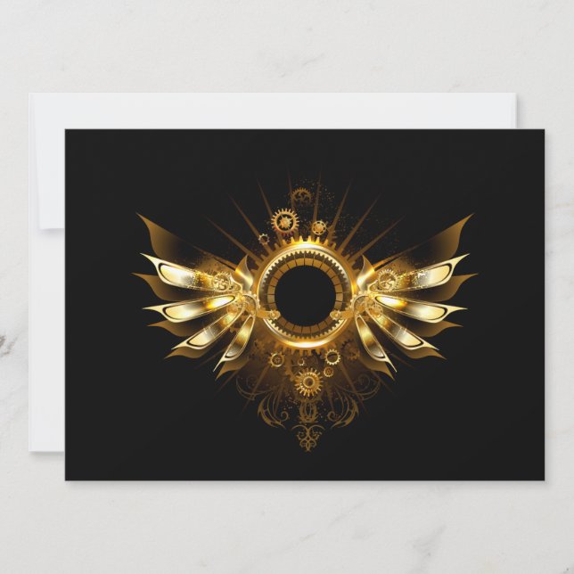Steampunk wings card (Front)