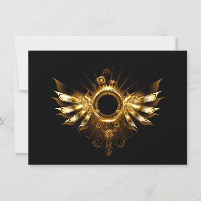 Steampunk wings card (Front)