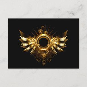 Steampunk wings enclosure card