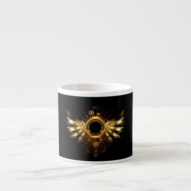 Steampunk wings espresso cup (Front)