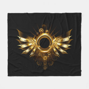 Steampunk wings fleece blanket